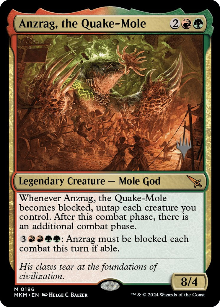 Anzrag, the Quake-Mole (Promo Pack) [Murders at Karlov Manor Promos] | Game Grid - Logan