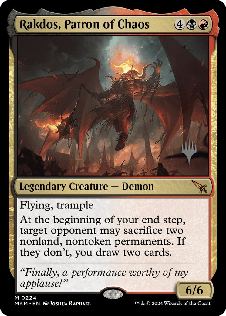 Rakdos, Patron of Chaos (Promo Pack) [Murders at Karlov Manor Promos] | Game Grid - Logan