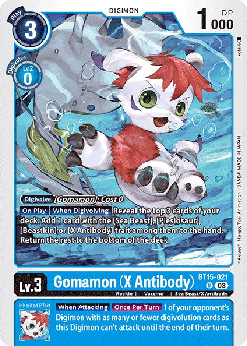 Gomamon (X Antibody) [BT15-021] [Exceed Apocalypse] | Game Grid - Logan