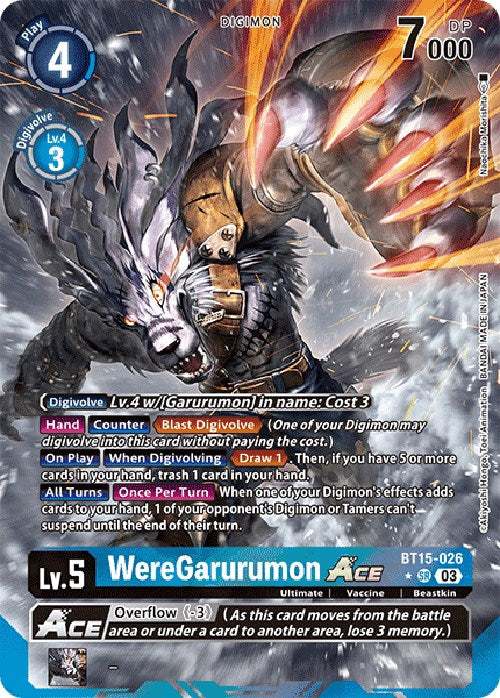 WereGarurumon Ace [BT15-026] (Alternate Art) [Exceed Apocalypse] | Game Grid - Logan