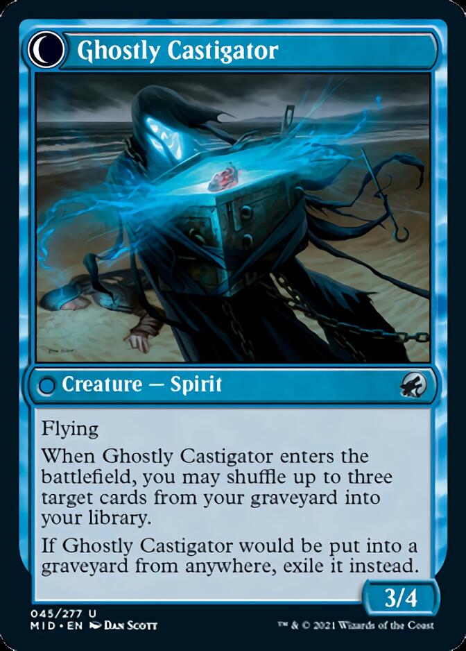 Covetous Castaway // Ghostly Castigator [Innistrad: Midnight Hunt] | Game Grid - Logan