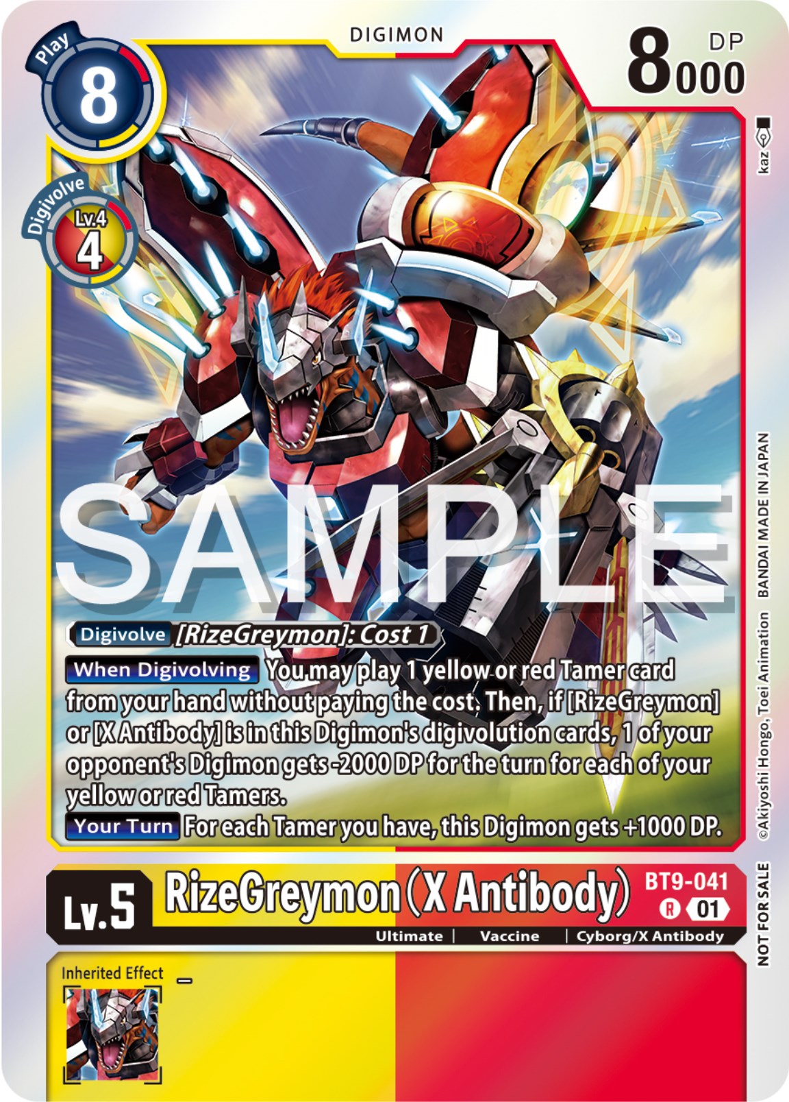 RizeGreymon (X Antibody) [BT9-041] (Event Pack 6) [X Record Promos] | Game Grid - Logan