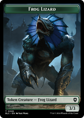 Storm Crow // Frog Lizard Double-Sided Token [Bloomburrow Commander Tokens] | Game Grid - Logan