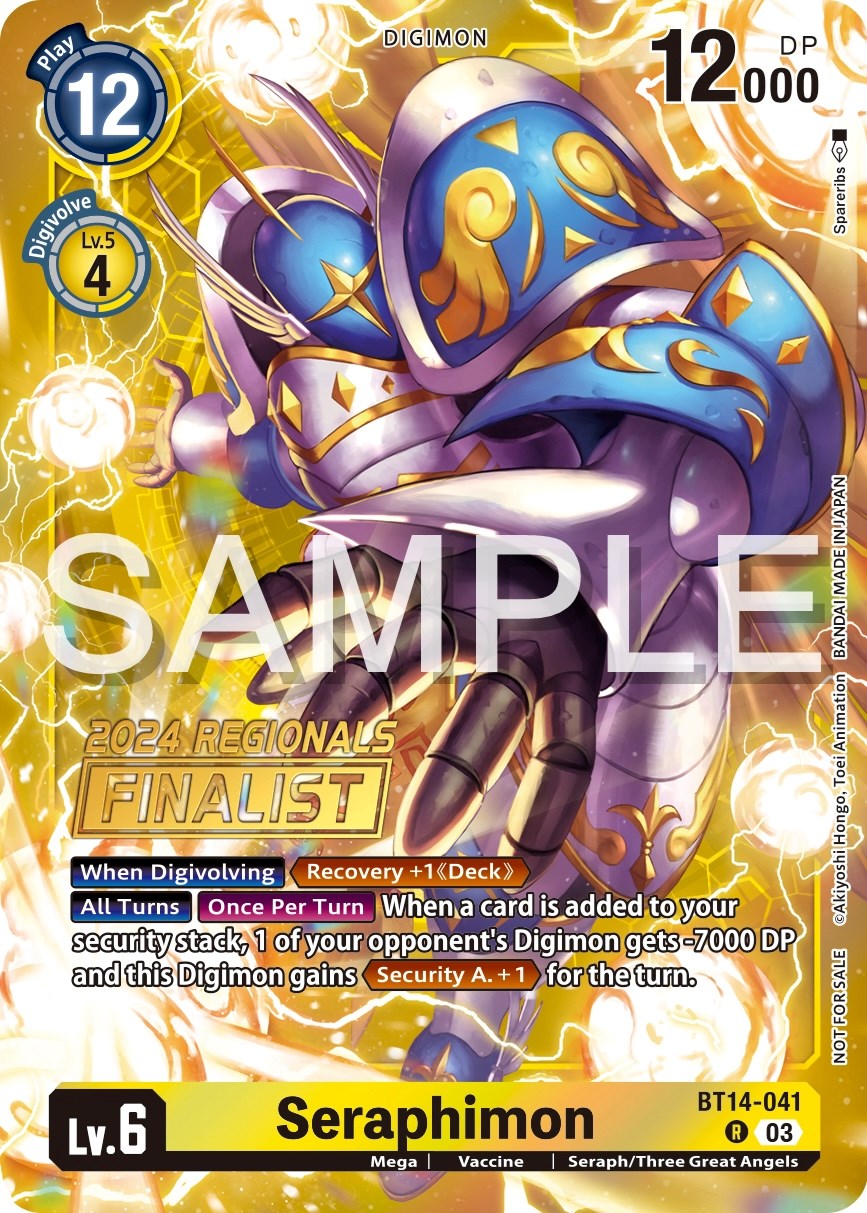 Seraphimon [BT14-041] (2024 Regionals Finalist) [Blast Ace Promos] | Game Grid - Logan