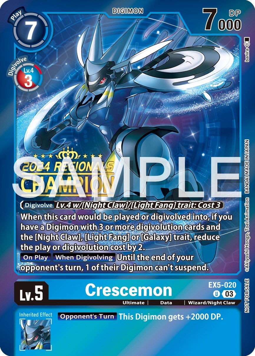 Crescemon [EX5-020] (2024 Regionals Champion) [Animal Colosseum Promos] | Game Grid - Logan