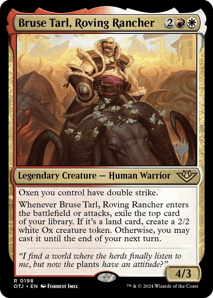 Bruse Tarl, Roving Rancher (Promo Pack) [Outlaws of Thunder Junction Promos] | Game Grid - Logan