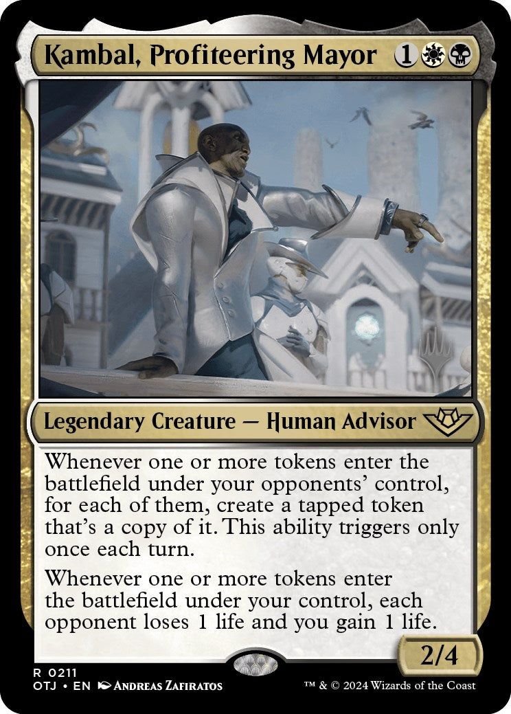 Kambal, Profiteering Mayor (Promo Pack) [Outlaws of Thunder Junction Promos] | Game Grid - Logan