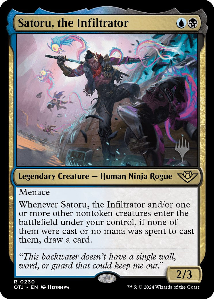 Satoru, the Infiltrator (Promo Pack) [Outlaws of Thunder Junction Promos] | Game Grid - Logan