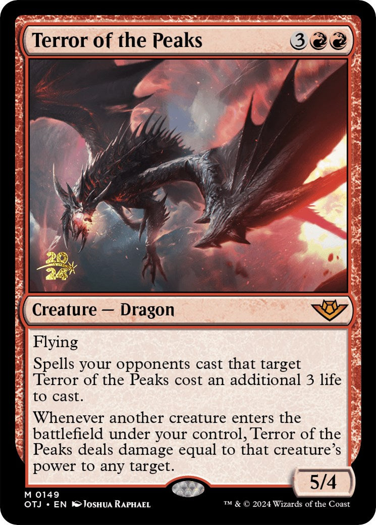 Terror of the Peaks (OTJ) [Outlaws of Thunder Junction Prerelease Promos] | Game Grid - Logan