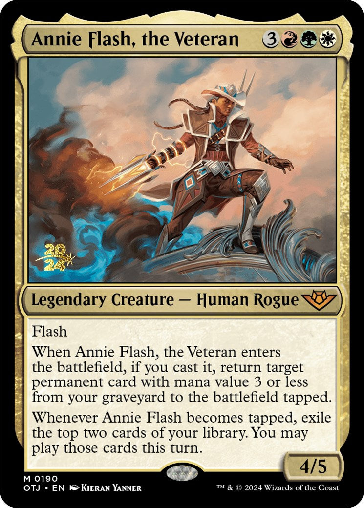 Annie Flash, the Veteran [Outlaws of Thunder Junction Prerelease Promos] | Game Grid - Logan