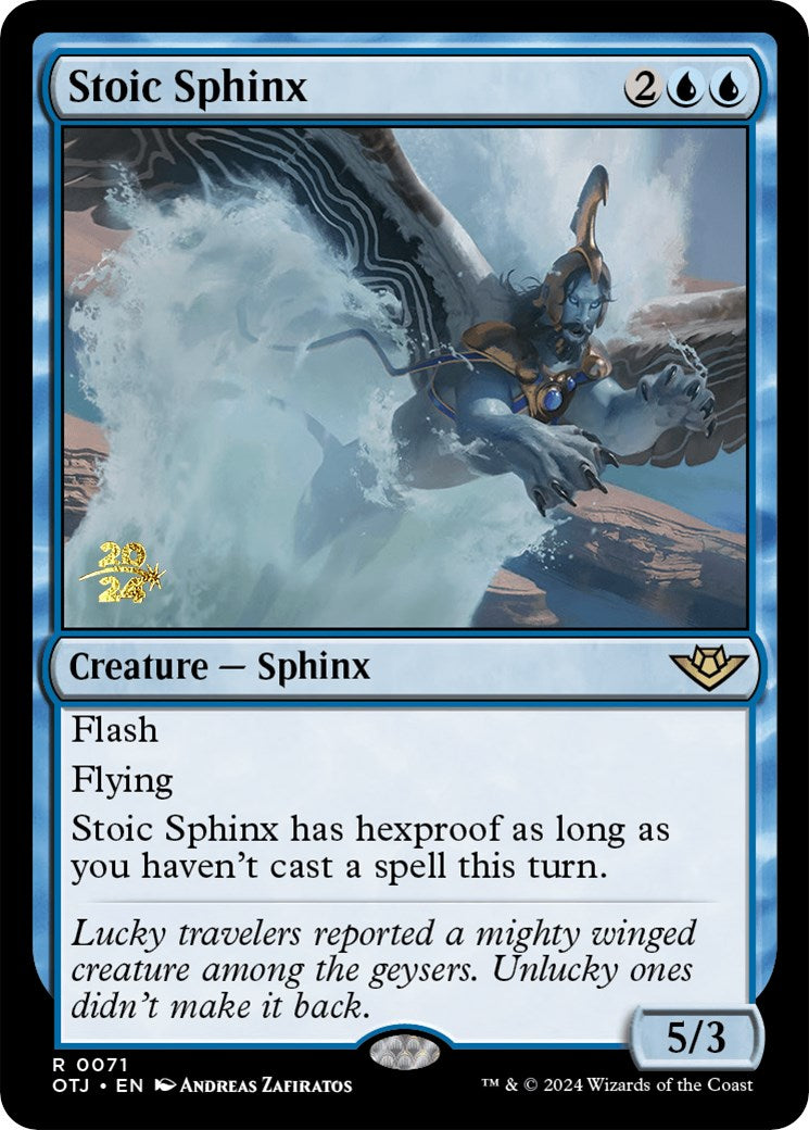 Stoic Sphinx [Outlaws of Thunder Junction Prerelease Promos] | Game Grid - Logan