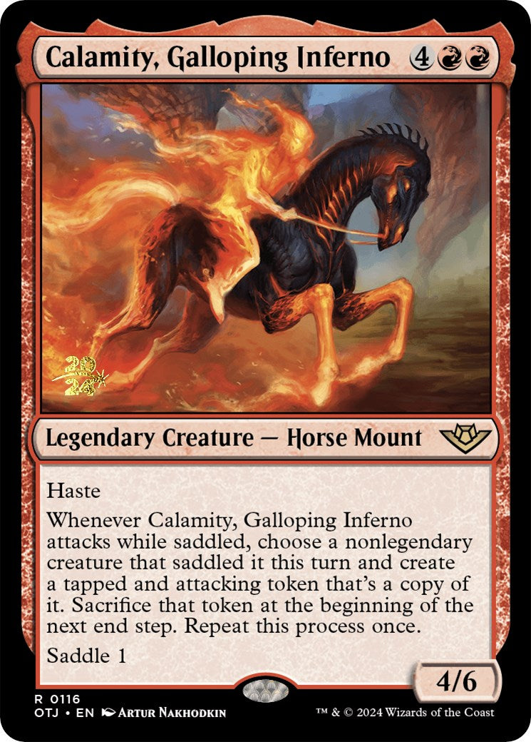 Calamity, Galloping Inferno [Outlaws of Thunder Junction Prerelease Promos] | Game Grid - Logan