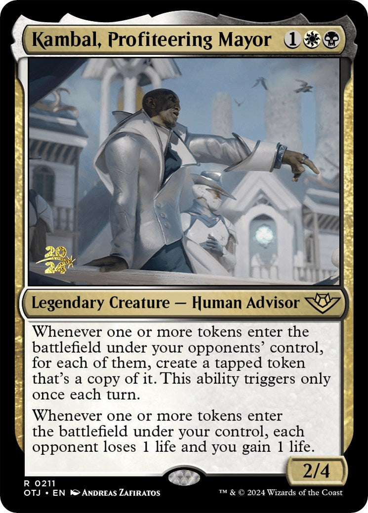 Kambal, Profiteering Mayor [Outlaws of Thunder Junction Prerelease Promos] | Game Grid - Logan