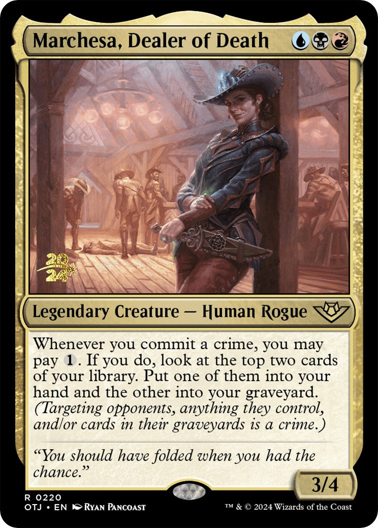 Marchesa, Dealer of Death [Outlaws of Thunder Junction Prerelease Promos] | Game Grid - Logan