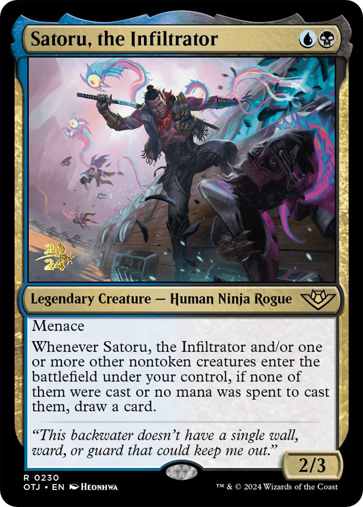 Satoru, the Infiltrator [Outlaws of Thunder Junction Prerelease Promos] | Game Grid - Logan