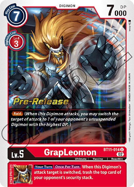 GrapLeomon [BT11-014] [Dimensional Phase Pre-Release Promos] | Game Grid - Logan