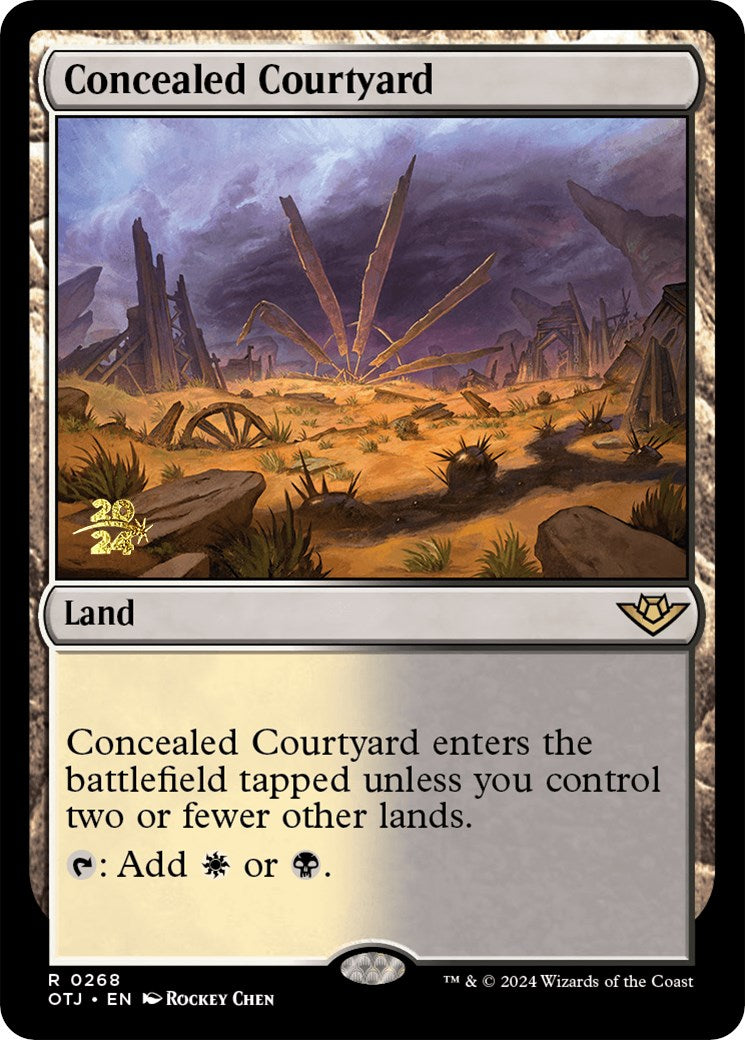 Concealed Courtyard (OTJ) [Outlaws of Thunder Junction Prerelease Promos] | Game Grid - Logan