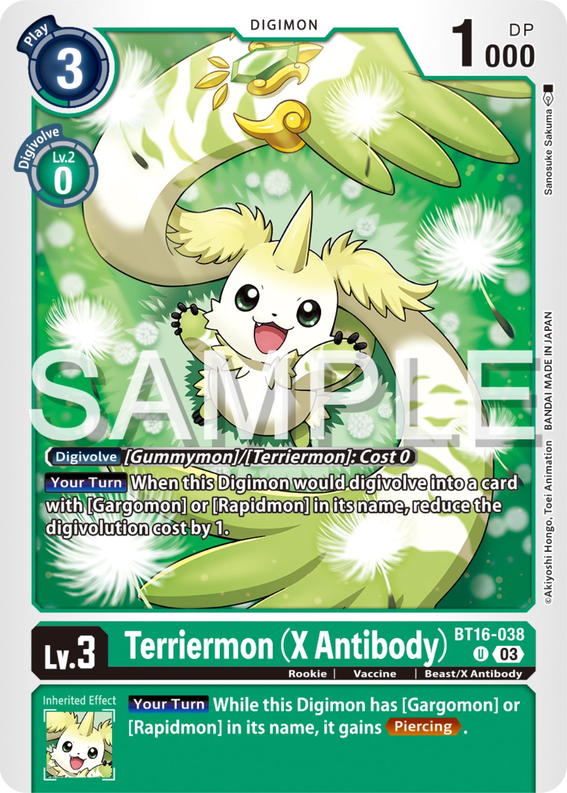 Terriermon (X Antibody) [BT16-038] [Beginning Observer] | Game Grid - Logan