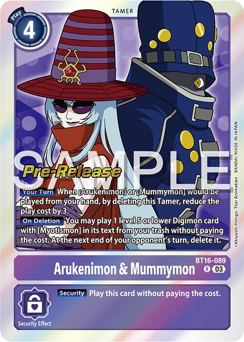 Arukenimon & Mummymon [BT16-089] [Beginning Observer Pre-Release Promos] | Game Grid - Logan