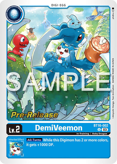 DemiVeemon [BT16-002] [Beginning Observer Pre-Release Promos] | Game Grid - Logan