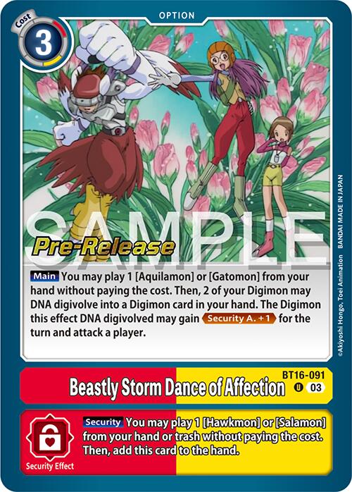 Beastly Storm Dance of Affection [BT16-091] [Beginning Observer Pre-Release Promos] | Game Grid - Logan