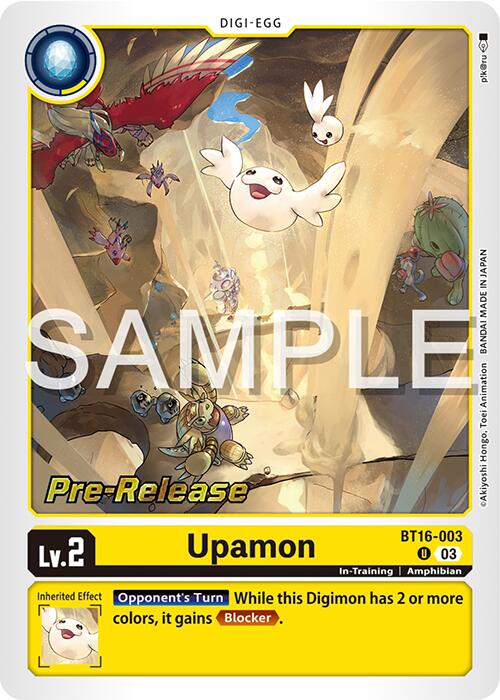 Upamon [BT16-003] [Beginning Observer Pre-Release Promos] | Game Grid - Logan