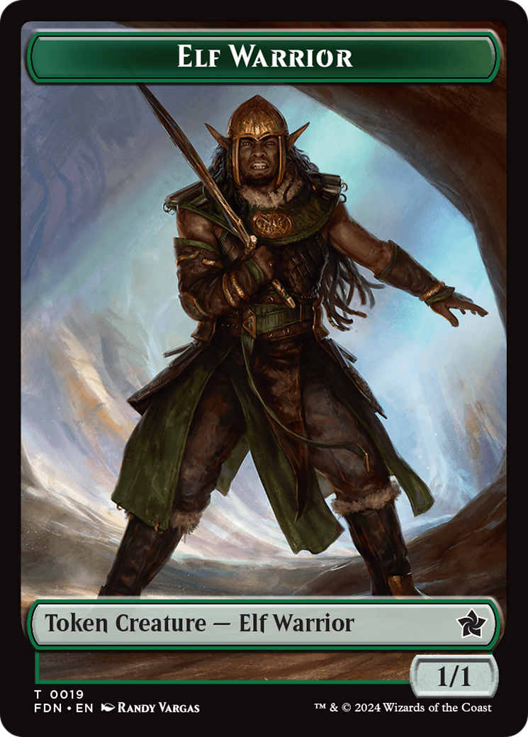 Elf Warrior // Rat (0030) Double-Sided Token [Foundations Tokens] | Game Grid - Logan