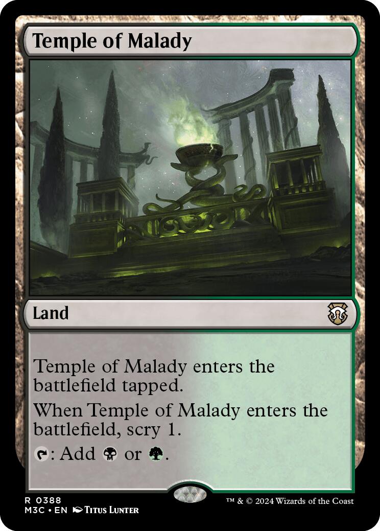 Temple of Malady [Modern Horizons 3 Commander] | Game Grid - Logan