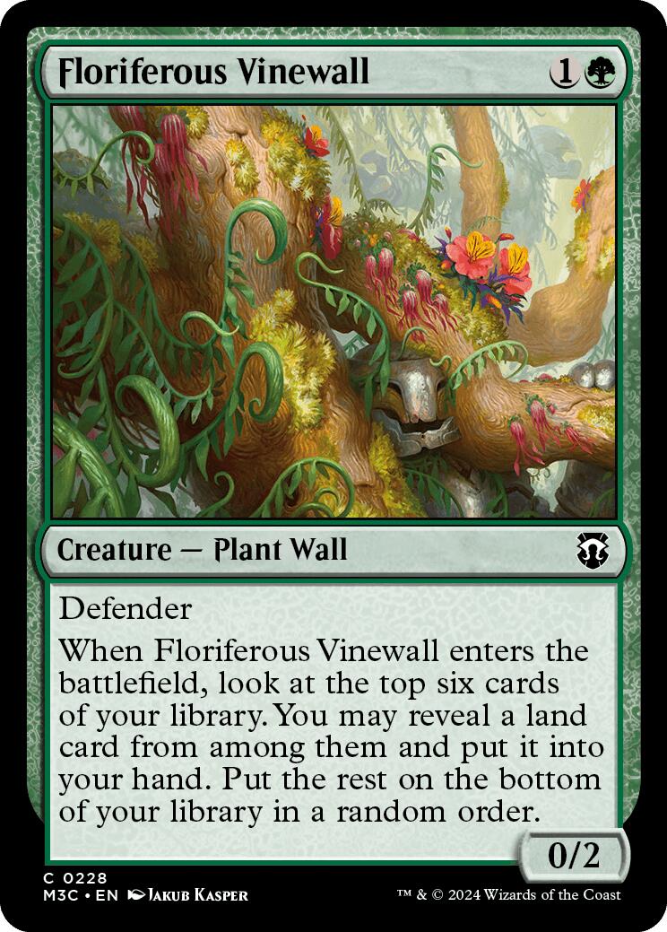 Floriferous Vinewall [Modern Horizons 3 Commander] | Game Grid - Logan