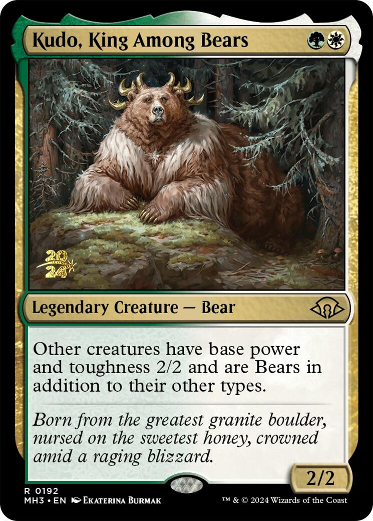 Kudo, King Among Bears [Modern Horizons 3 Prerelease Promos] | Game Grid - Logan