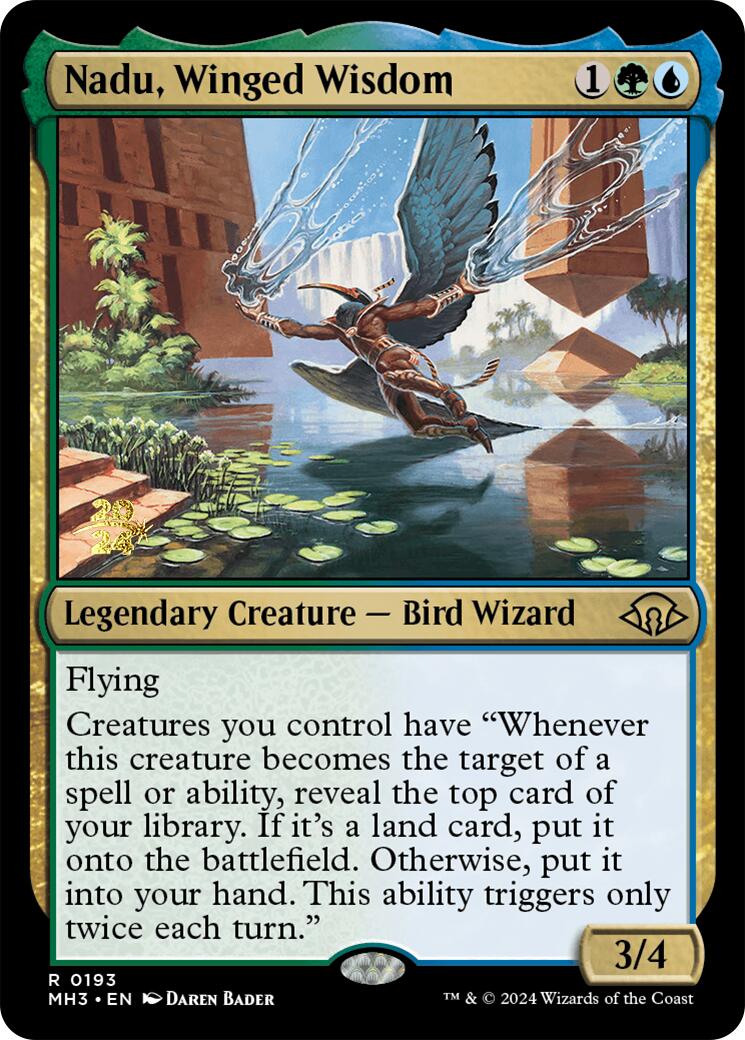 Nadu, Winged Wisdom [Modern Horizons 3 Prerelease Promos] | Game Grid - Logan