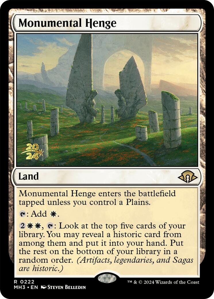 Monumental Henge [Modern Horizons 3 Prerelease Promos] | Game Grid - Logan