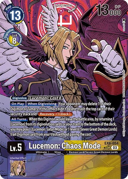 Lucemon: Chaos Mode [EX6-054] (Alternate Art) [Infernal Ascension] | Game Grid - Logan