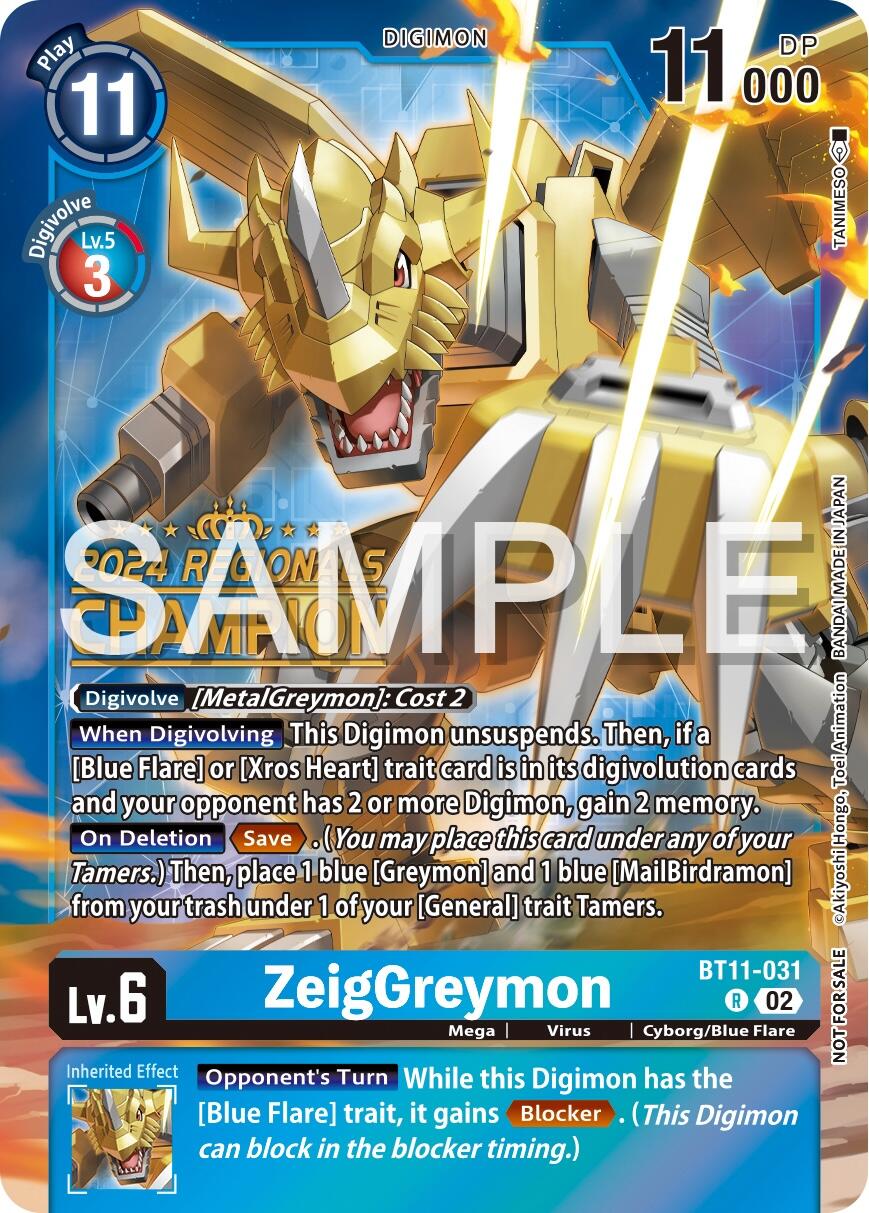 ZeigGreymon [BT11-031] (2024 Regionals Champion) [Dimensional Phase] | Game Grid - Logan