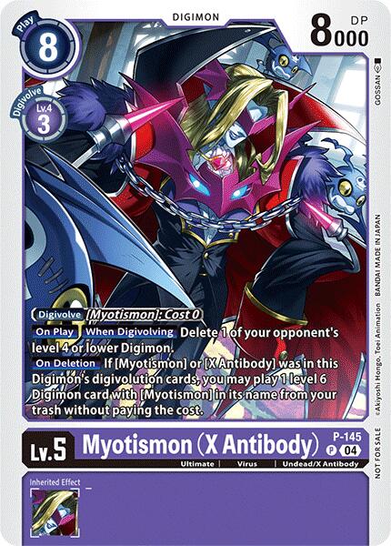 Myotismon (X Antibody) [P-145] (Store Tournament 2024 Jul. – Sep. Participation Pack) [Promotional Cards] | Game Grid - Logan