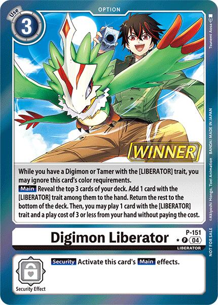 Digimon Liberator [P-151] (Store Tournament 2024 Jul. – Sep. Winner Pack) [Promotional Cards] | Game Grid - Logan