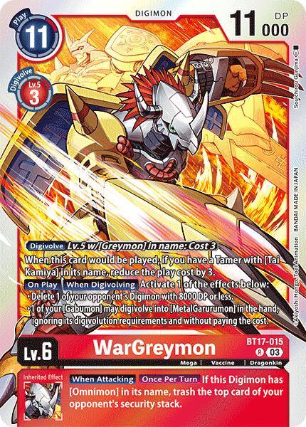 WarGreymon [BT17-015] [Secret Crisis] | Game Grid - Logan
