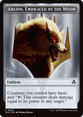 Wolf (0018) // Emblem - Arlinn, Embraces by the Moon Double-Sided Token [Innistrad Remastered Tokens] | Game Grid - Logan