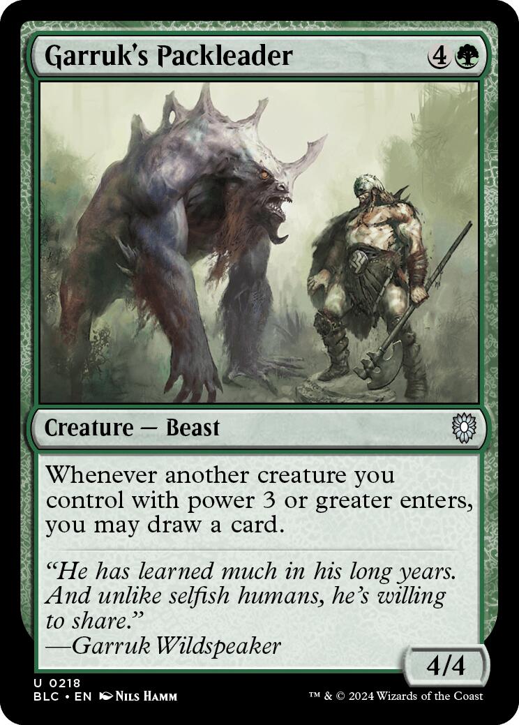 Garruk's Packleader [Bloomburrow Commander] | Game Grid - Logan