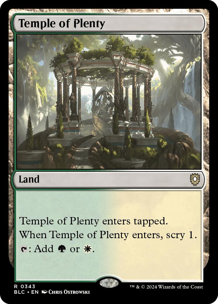 Temple of Plenty [Bloomburrow Commander] | Game Grid - Logan