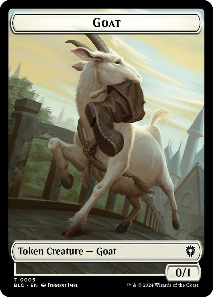 Goat // Wolf (032) Double-Sided Token [Bloomburrow Commander Tokens] | Game Grid - Logan