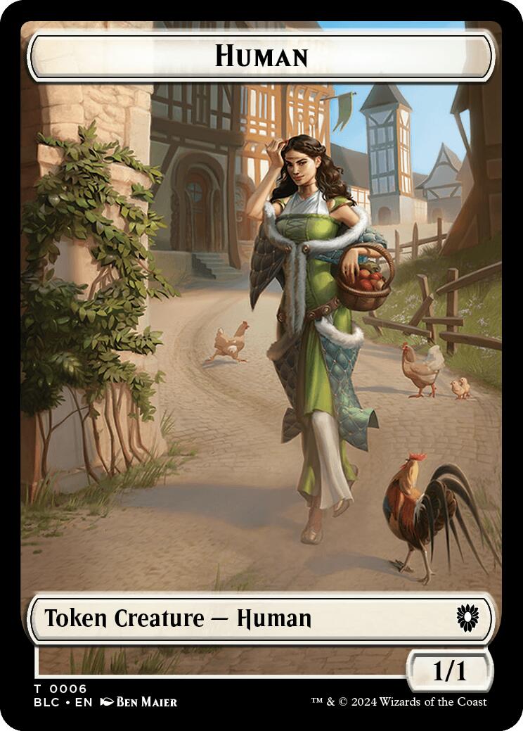 Human // Soldier Double-Sided Token [Bloomburrow Commander Tokens] | Game Grid - Logan