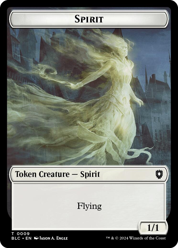 Spirit // Faerie Double-Sided Token [Bloomburrow Commander Tokens] | Game Grid - Logan