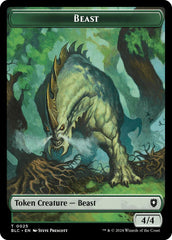 Cat // Beast (025) Double-Sided Token [Bloomburrow Commander Tokens] | Game Grid - Logan