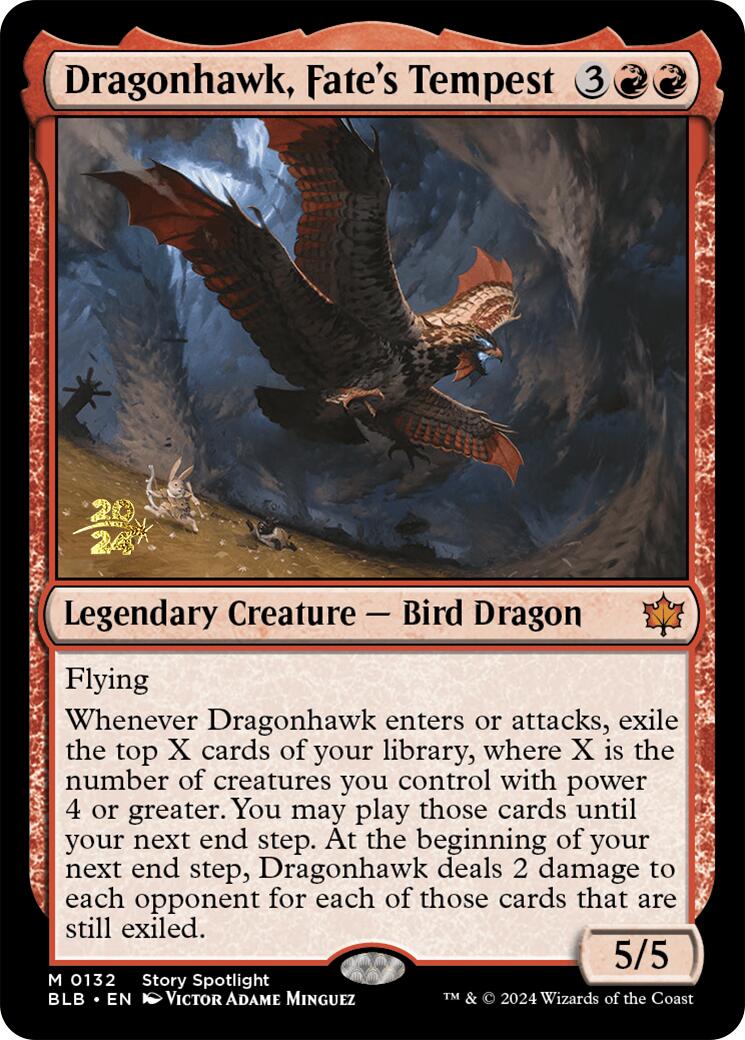 Dragonhawk, Fate's Tempest [Bloomburrow Prerelease Promos] | Game Grid - Logan