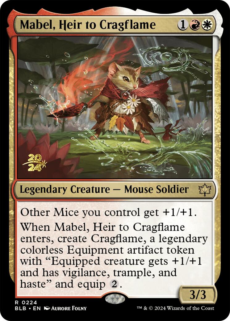 Mabel, Heir to Cragflame [Bloomburrow Prerelease Promos] | Game Grid - Logan