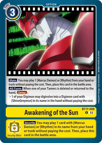 Awakening of the Sun [BT17-099] [Secret Crisis] | Game Grid - Logan