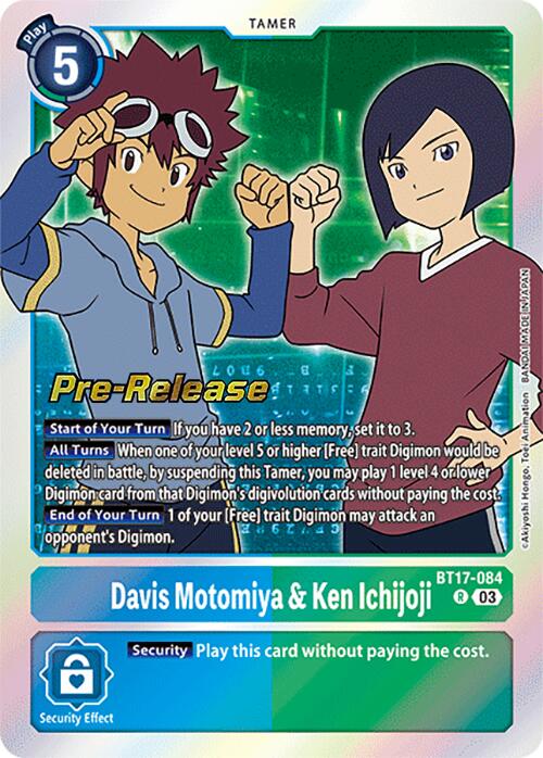 Davis Motomiya & Ken Ichijoji [BT17-084] [Secret Crisis Pre-Release Cards] | Game Grid - Logan