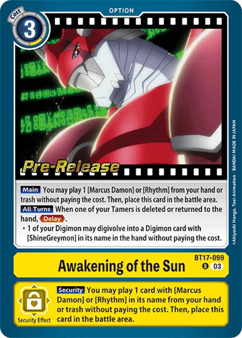 Awakening of the Sun [BT17-099] [Secret Crisis Pre-Release Cards] | Game Grid - Logan