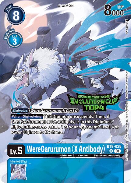 WereGarurumon (X Antibody) [BT9-028] (2024 Evolution Cup Top 4) [X Record Promos] | Game Grid - Logan